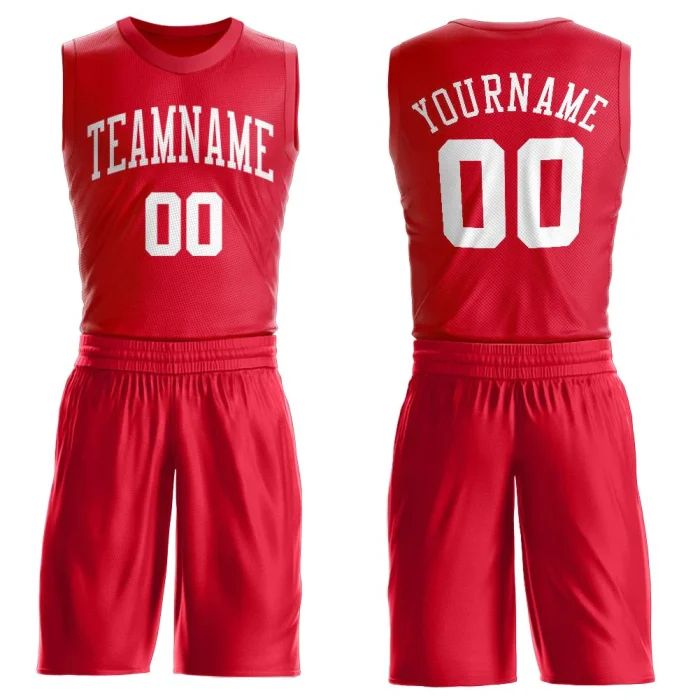 Custom Red Basketball Uniforms Manufacture
