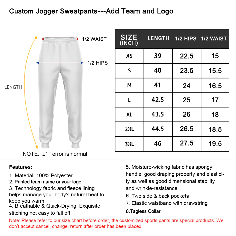 Custom Made Joggers Pants | Buy Custom sweatpants Online